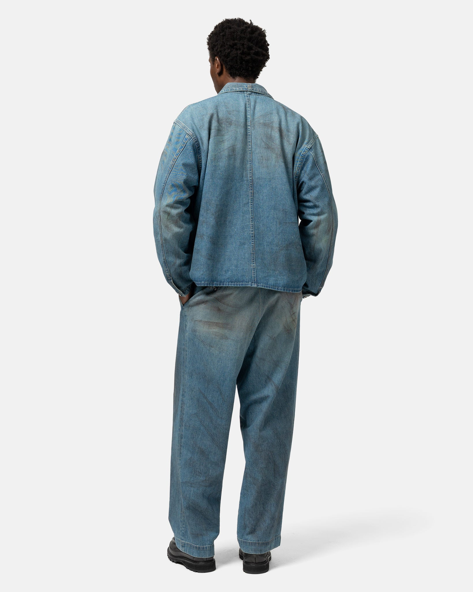 Vintage Denim Coverall Jacket Indigo - 3