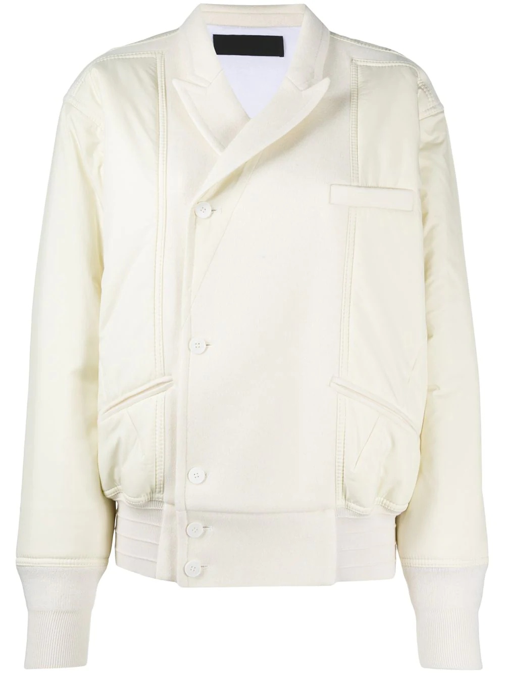 white bomber jacket - 1