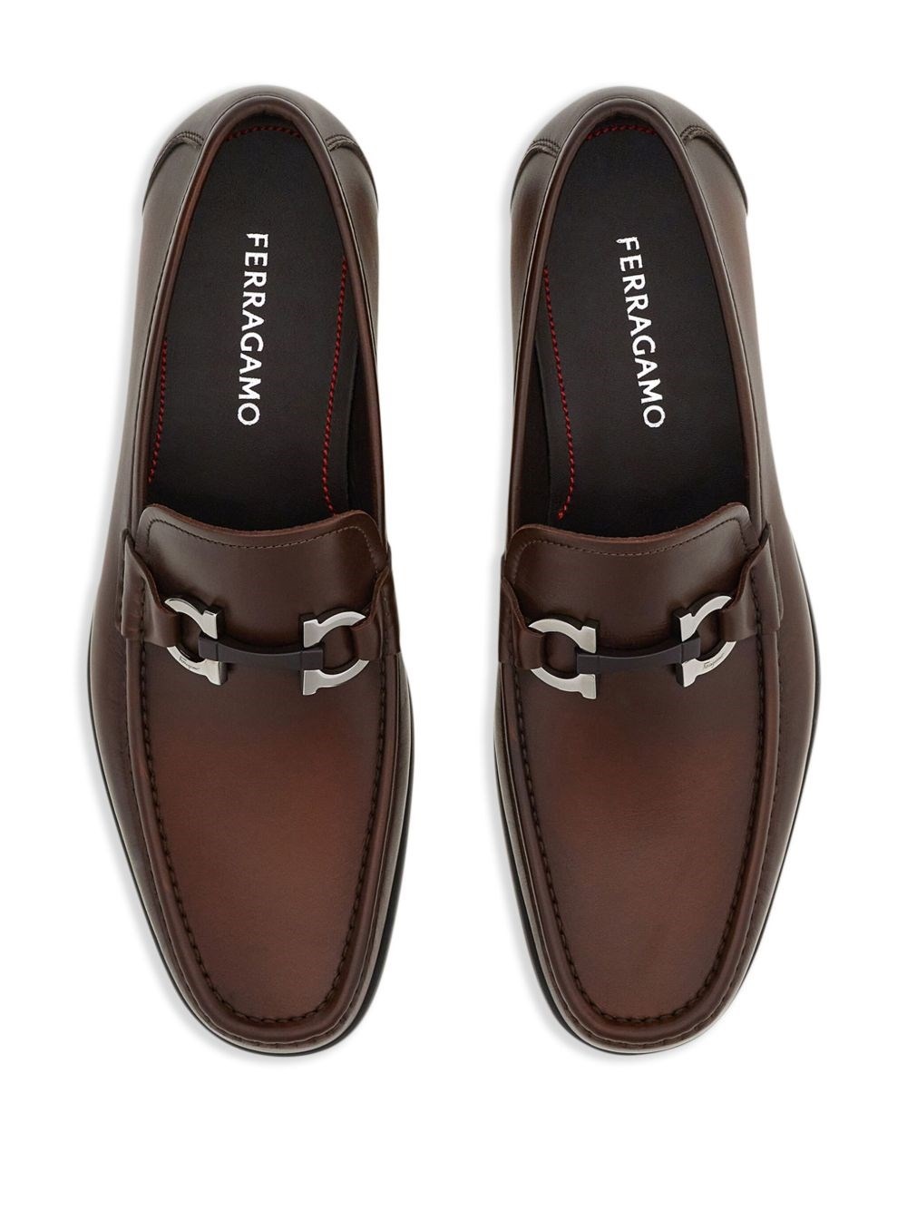 Gancini leather loafers - 4
