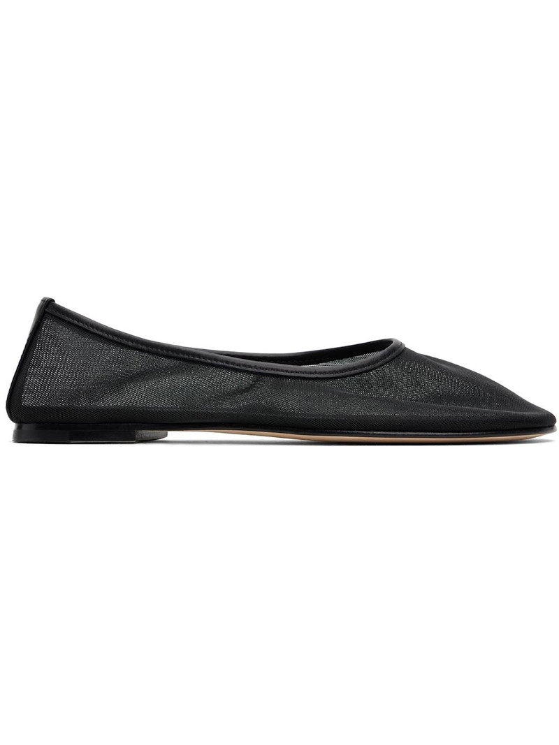 Black Balla Mesh Ballerina Flats 1