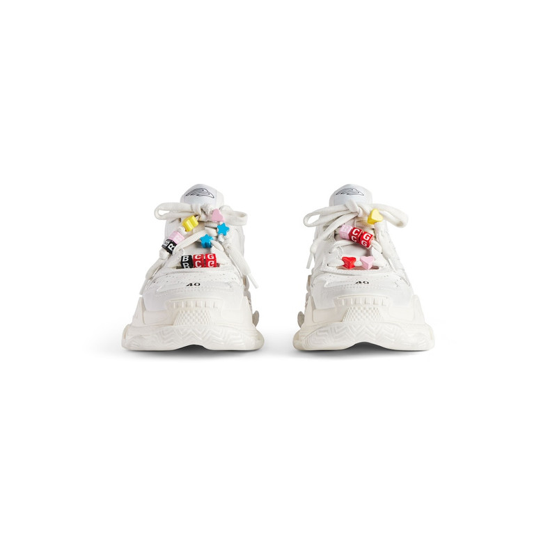 Women's Triple S Sporty Sneaker With Charms in White 3
