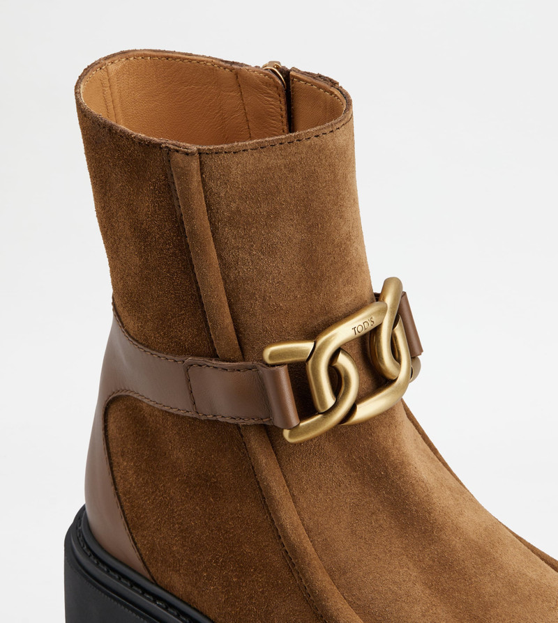 KATE ANKLE BOOTS IN SUEDE - BROWN 5