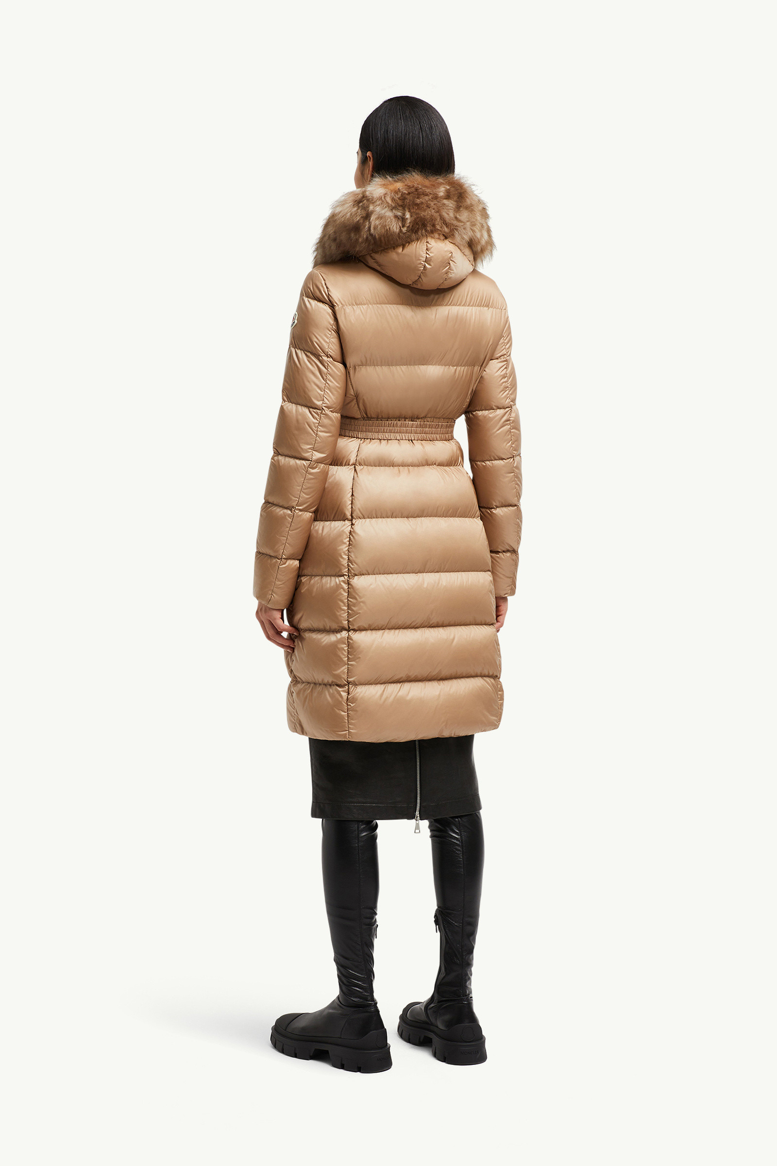 Boedic Hooded Shearling-Trimmed Long Down Jacket - 5