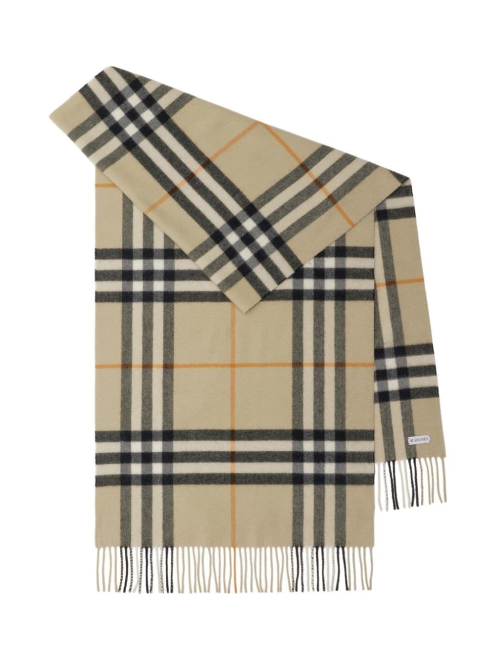 wide check cashmere scarf - 2