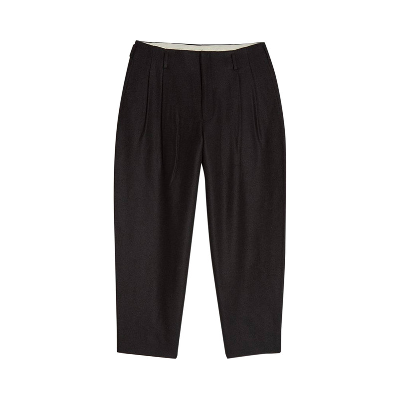 Comme des Garçons Homme Plus Woolen Yarn Wool Flannel Trousers 'Black' 1
