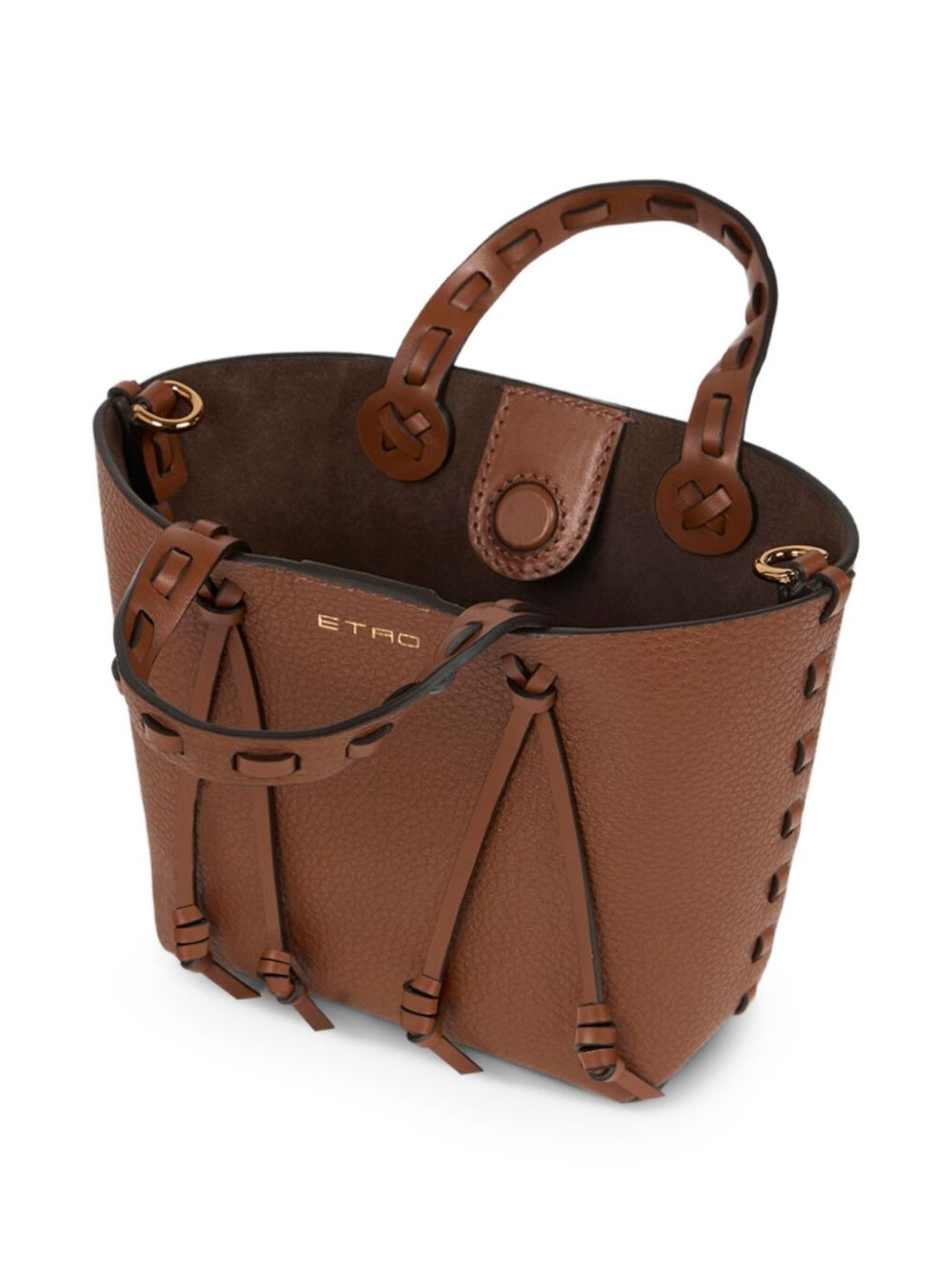 knotted leather mini bag - 3