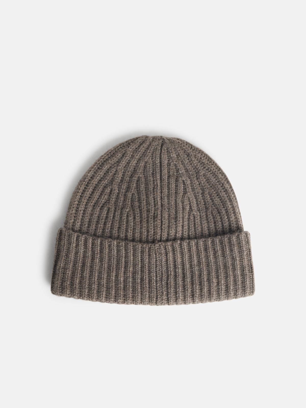 'MARTIGNY' TRUFFLE CASHMERE CAP - 2