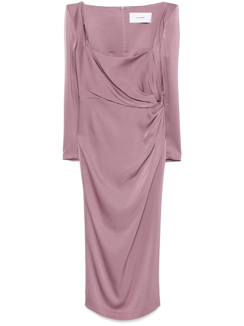 twist-detail satin midi dress - 1