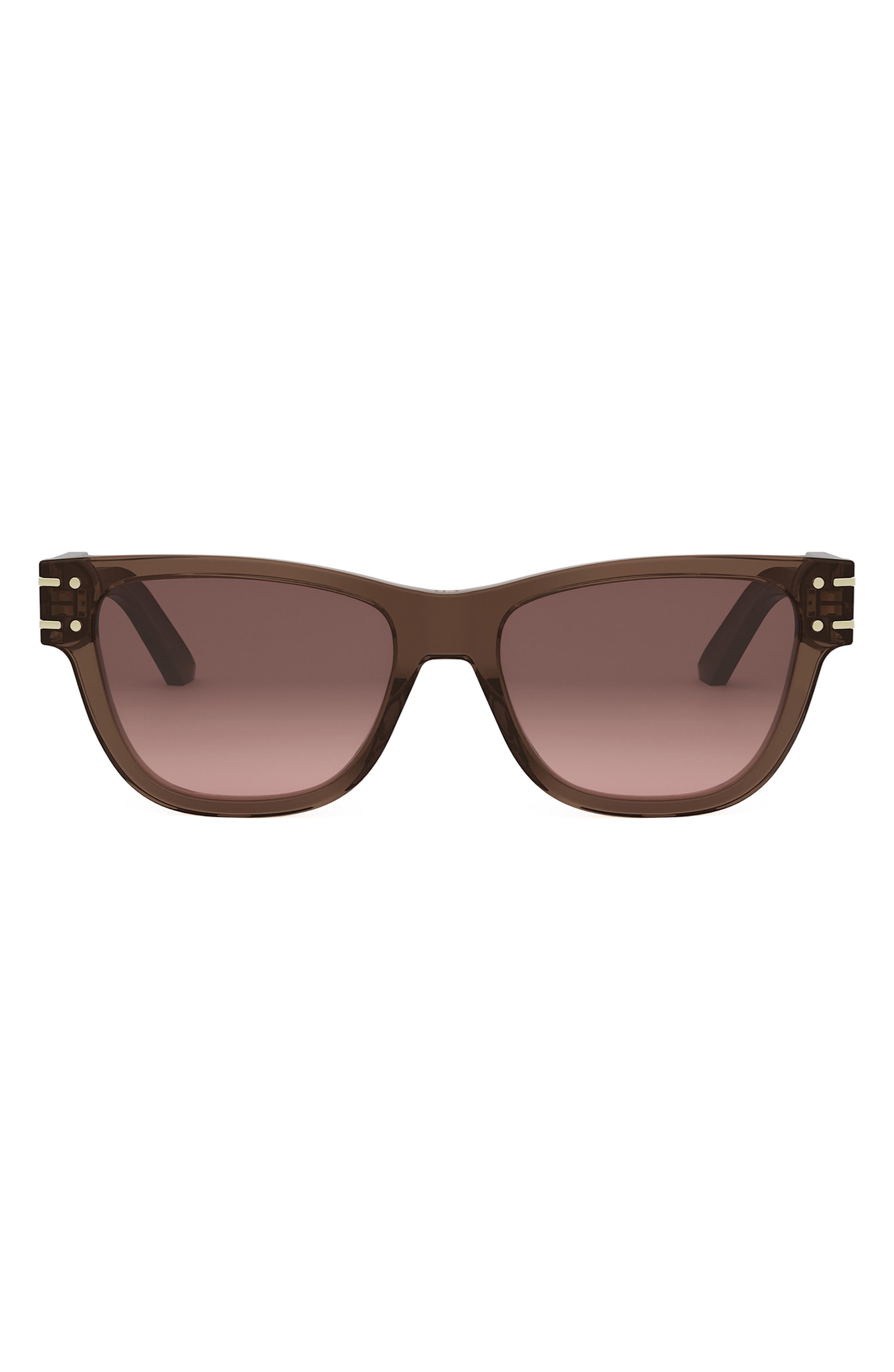 'DiorSignature S6U 54mm Butterfly Sunglasses in Shiny Light Brown /Roviex at Nordstrom - 1