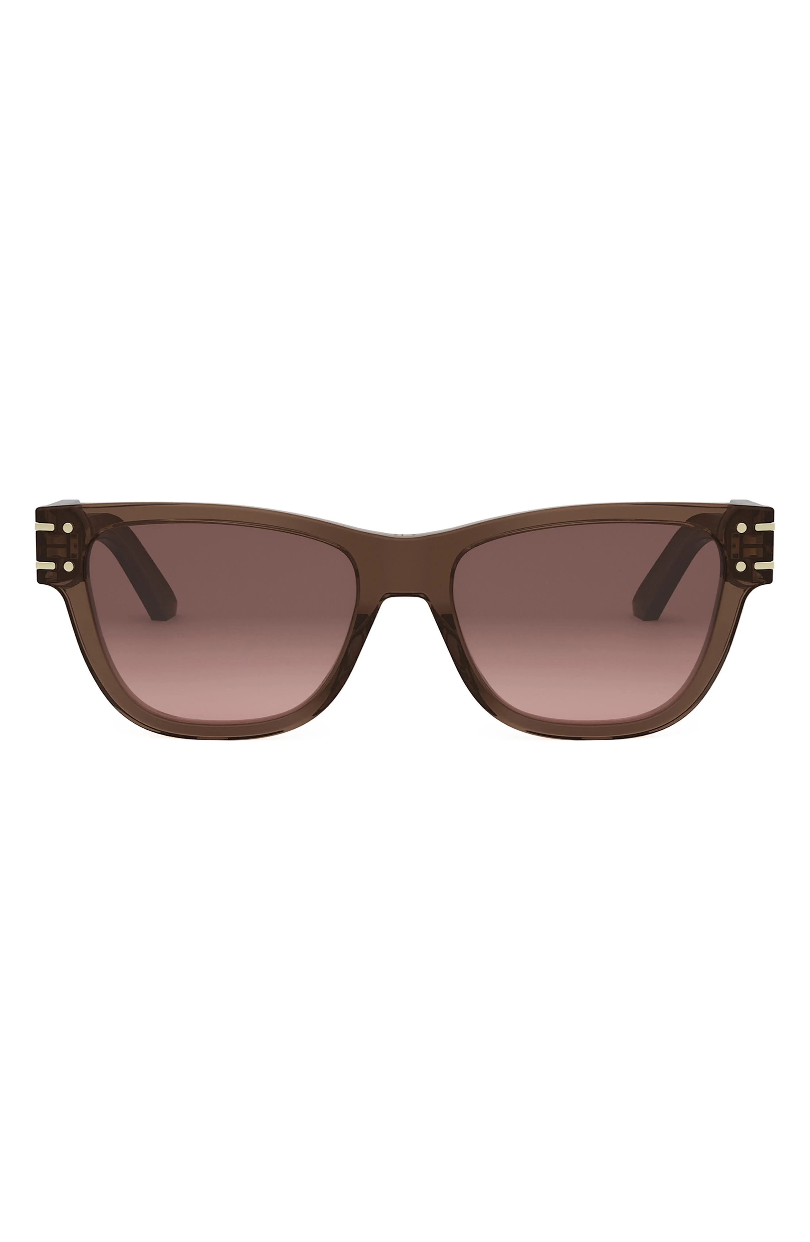 'DiorSignature S6U 54mm Butterfly Sunglasses in Shiny Light Brown /Roviex at Nordstrom - 1