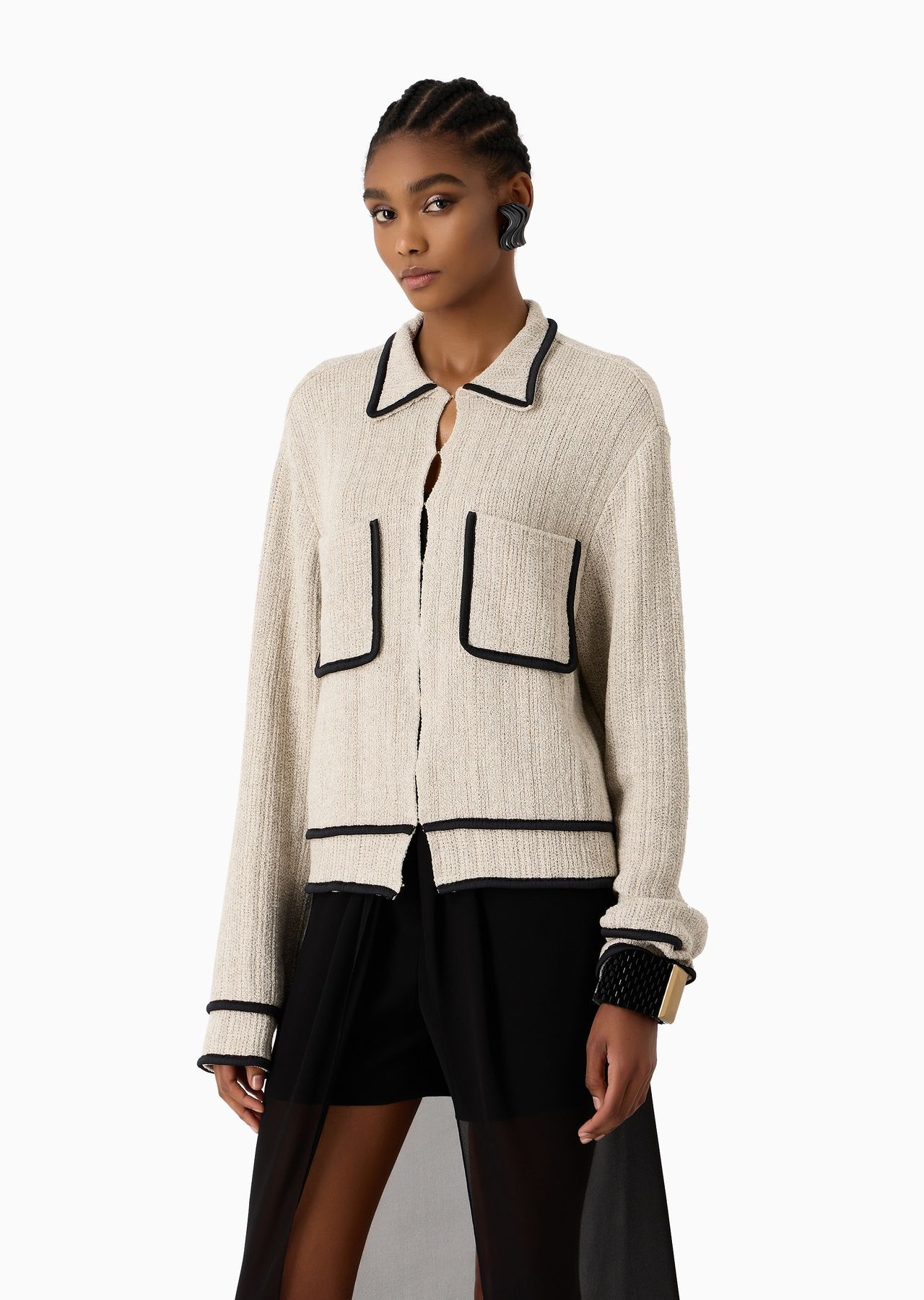 Single-breasted jacket in a cotton and linen blend - 2