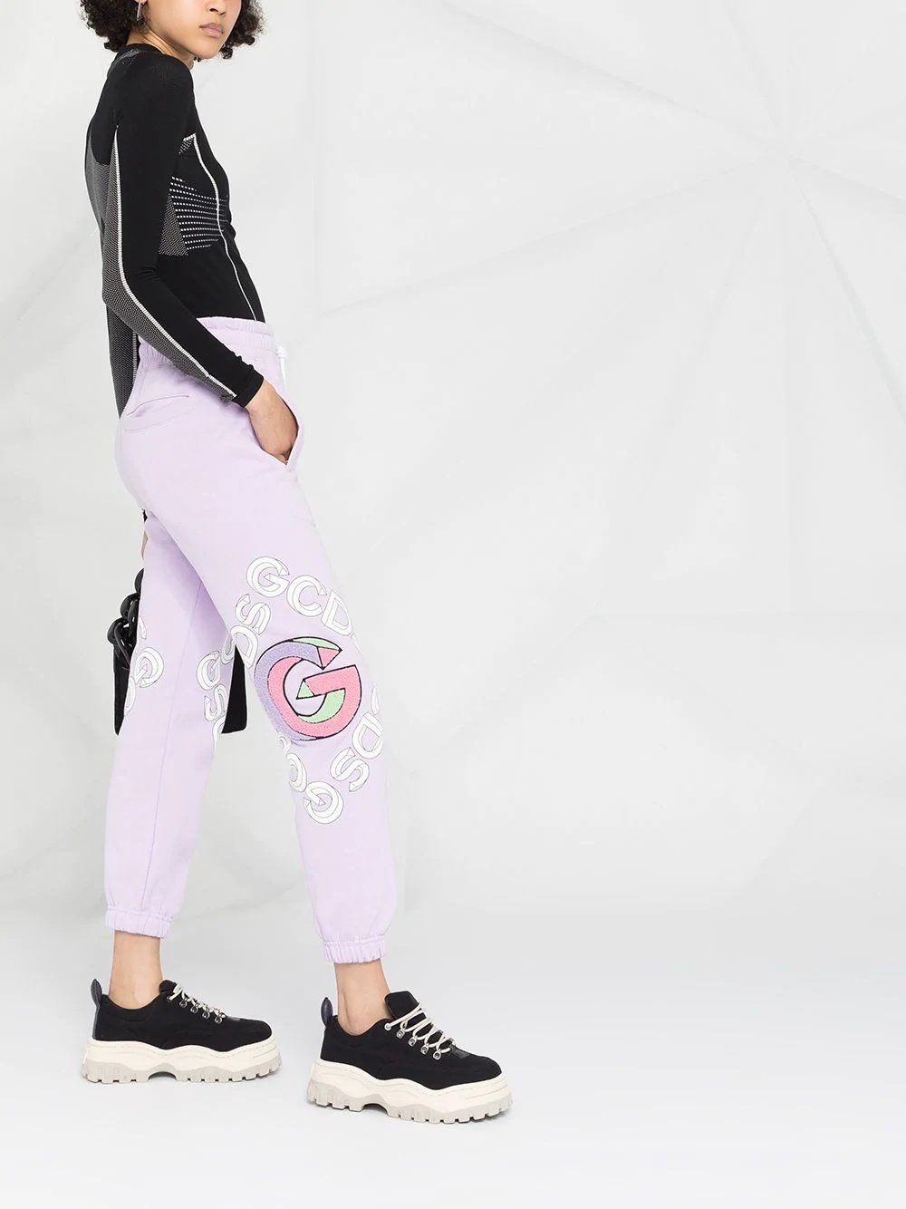 logo print track pants - 4