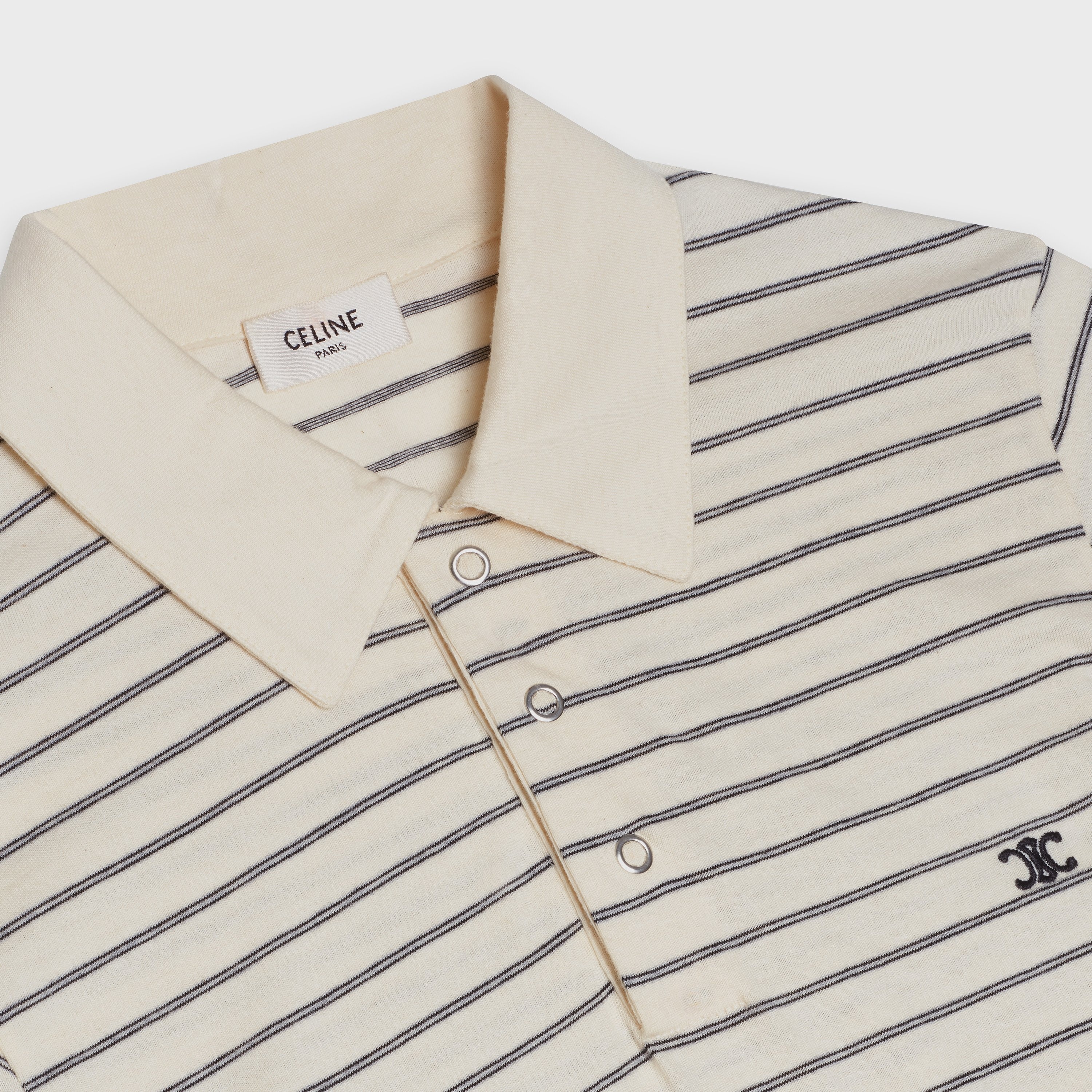 'TRIOMPHE' POLO IN STRIPED COTTON - 3