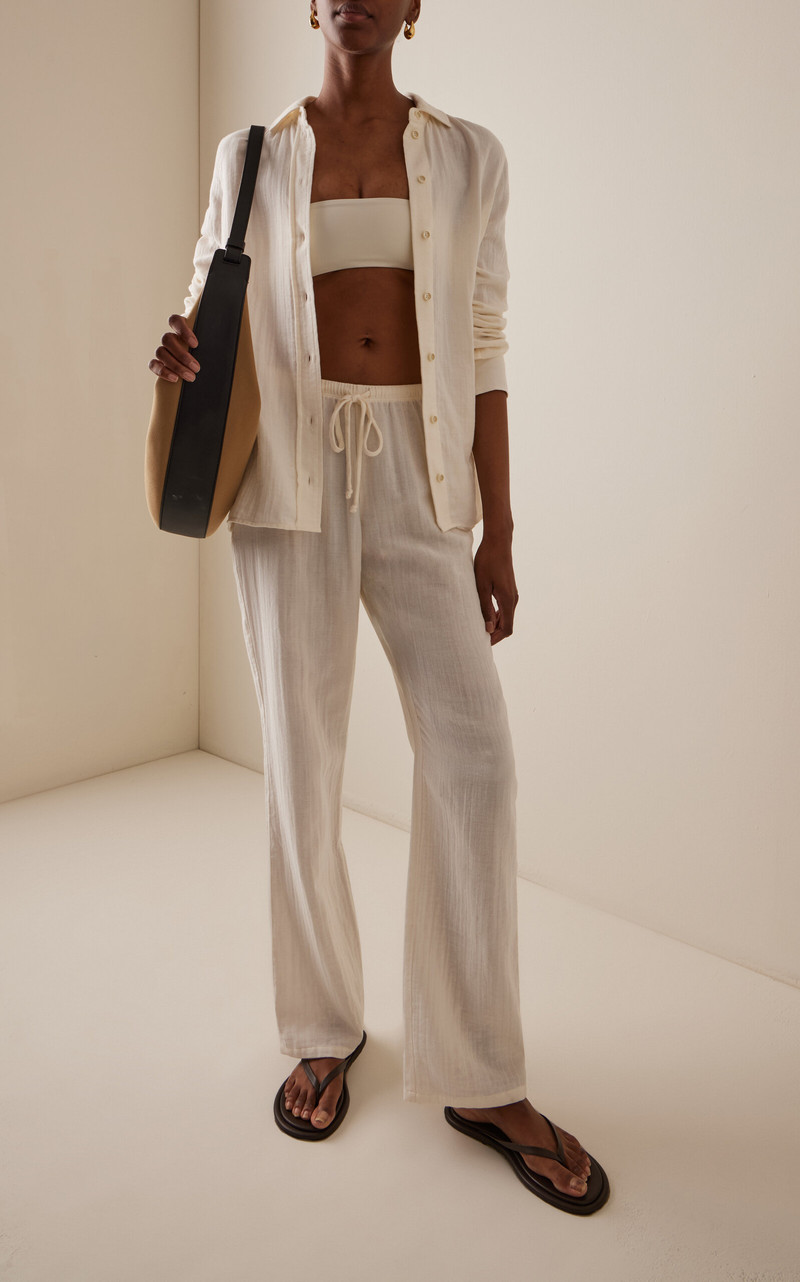 ÉTERNE Brody Cotton Pants ivory outlook