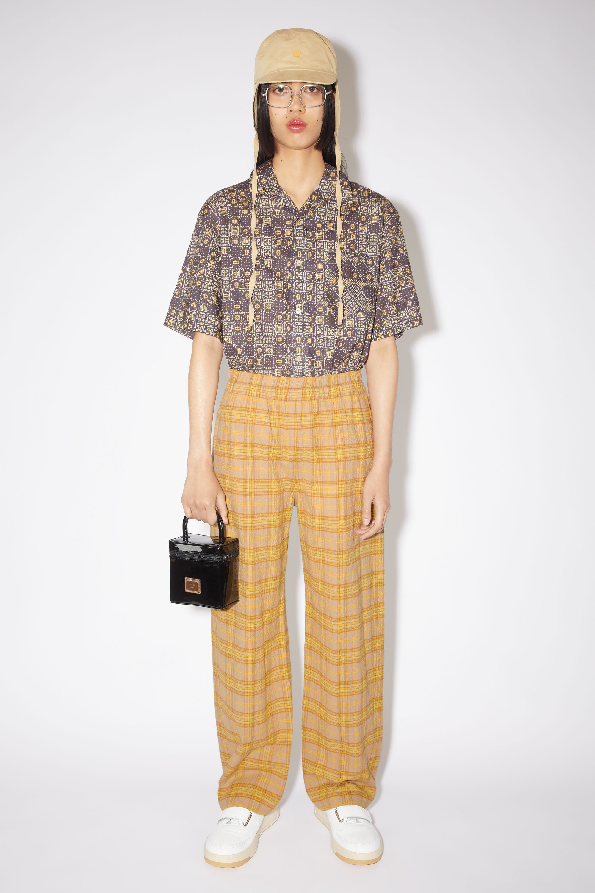 Check trousers - Brown/orange - 2