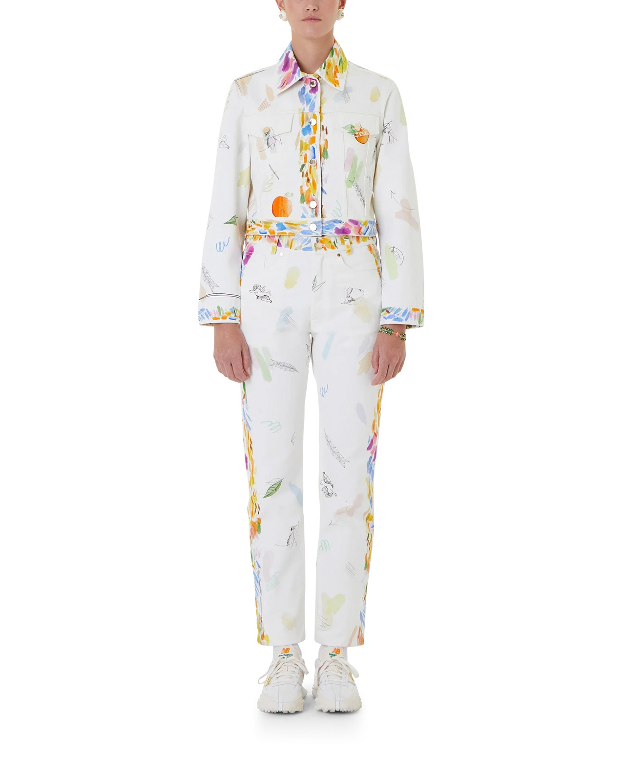 Work In Progress Classic Printed Denim Jacket - 2