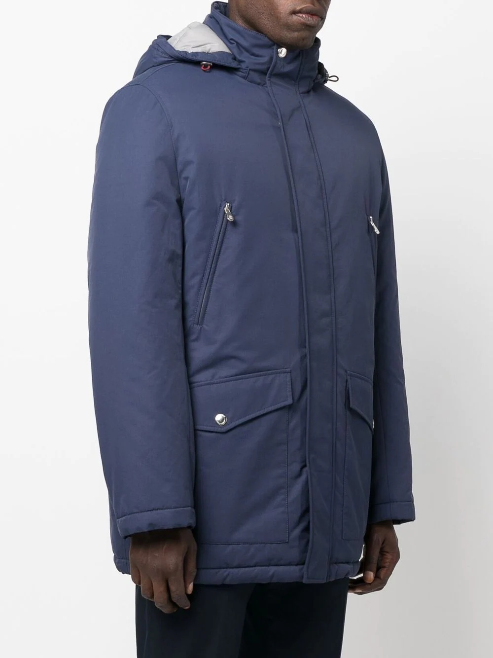 zip-up hooded coat - 3