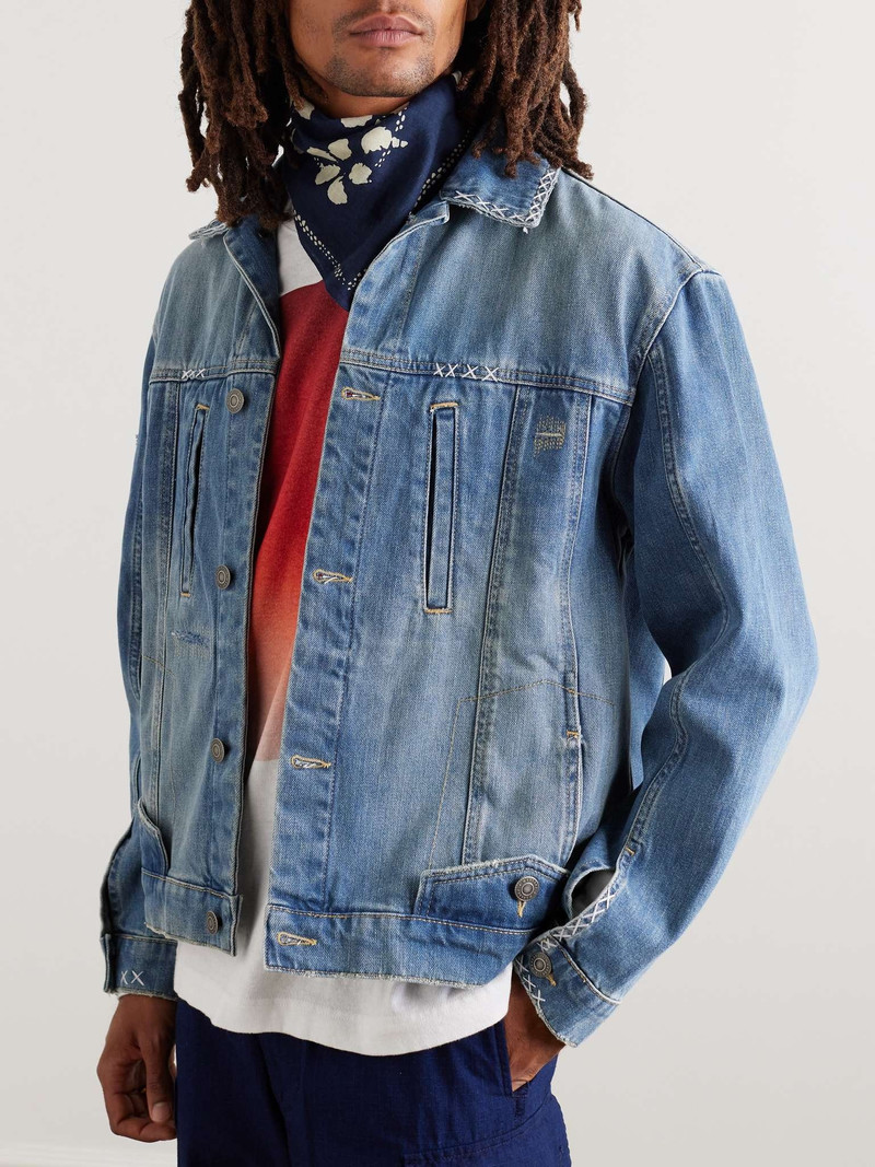 Blue Blue Japan Printed Cotton Bandana outlook