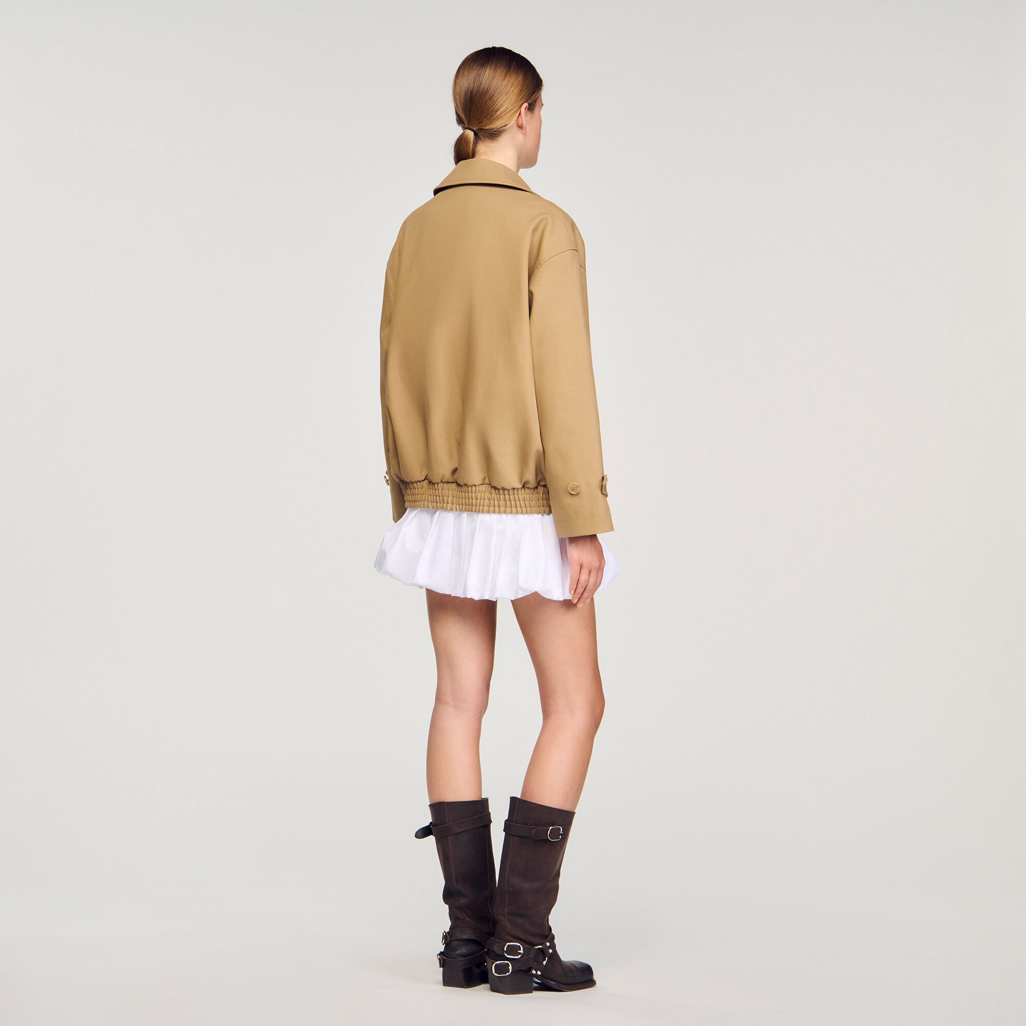 SHORT OVERSIZED TRENCH COAT - 5