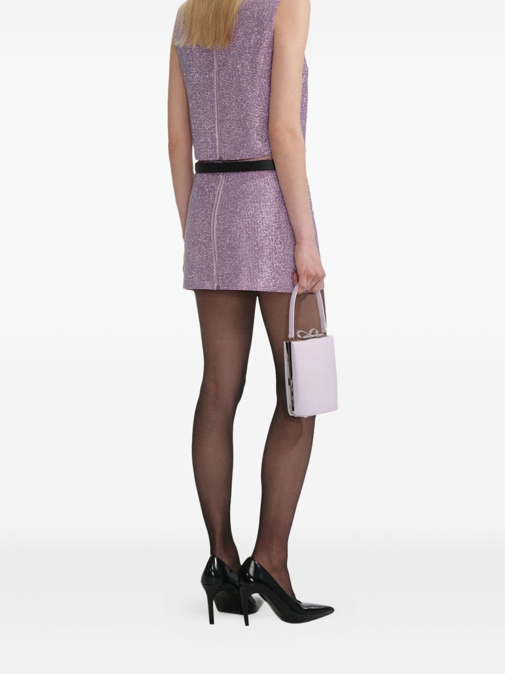 crystal-chainmail sleeveless top - 2