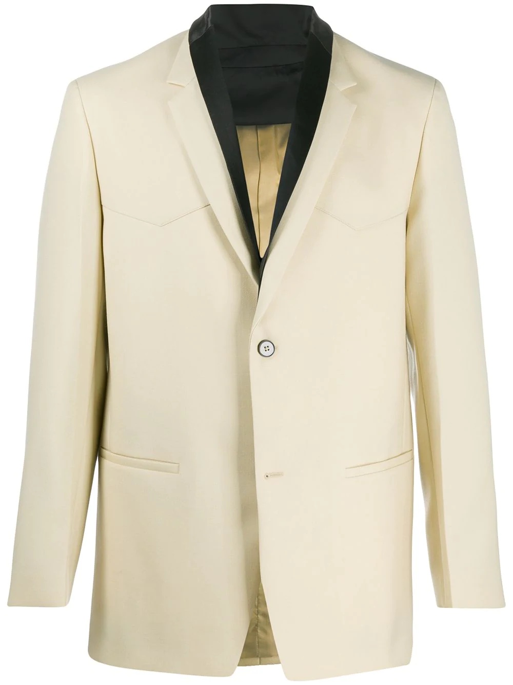 contrast-collar blazer - 1