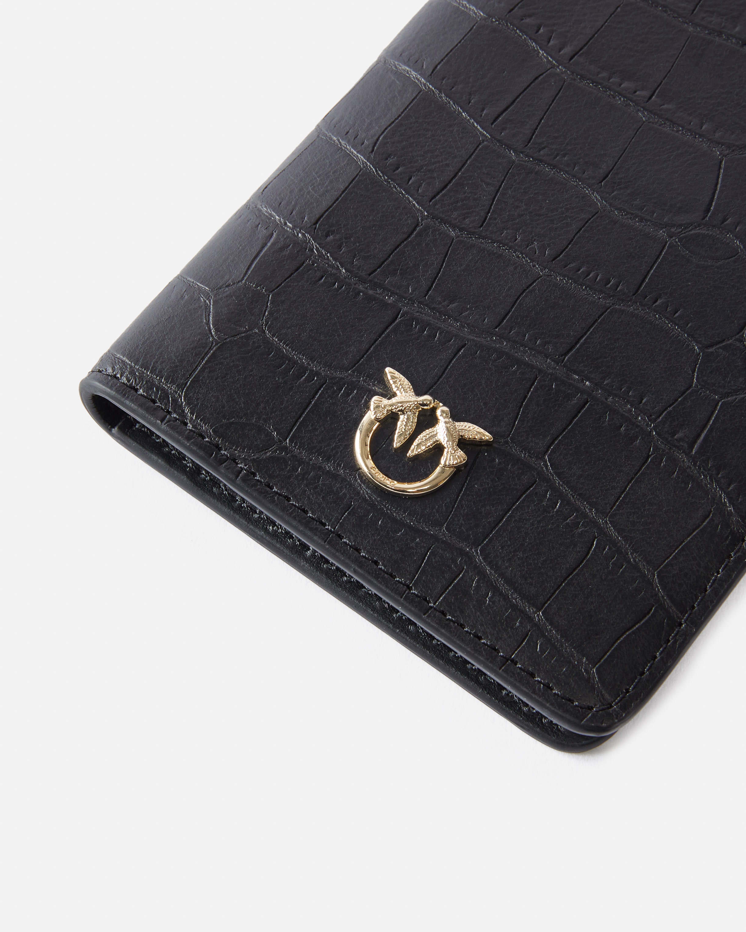 CROCODILE PRINT LEATHER PASSPORT HOLDER PINKO GALLERIA. - 4