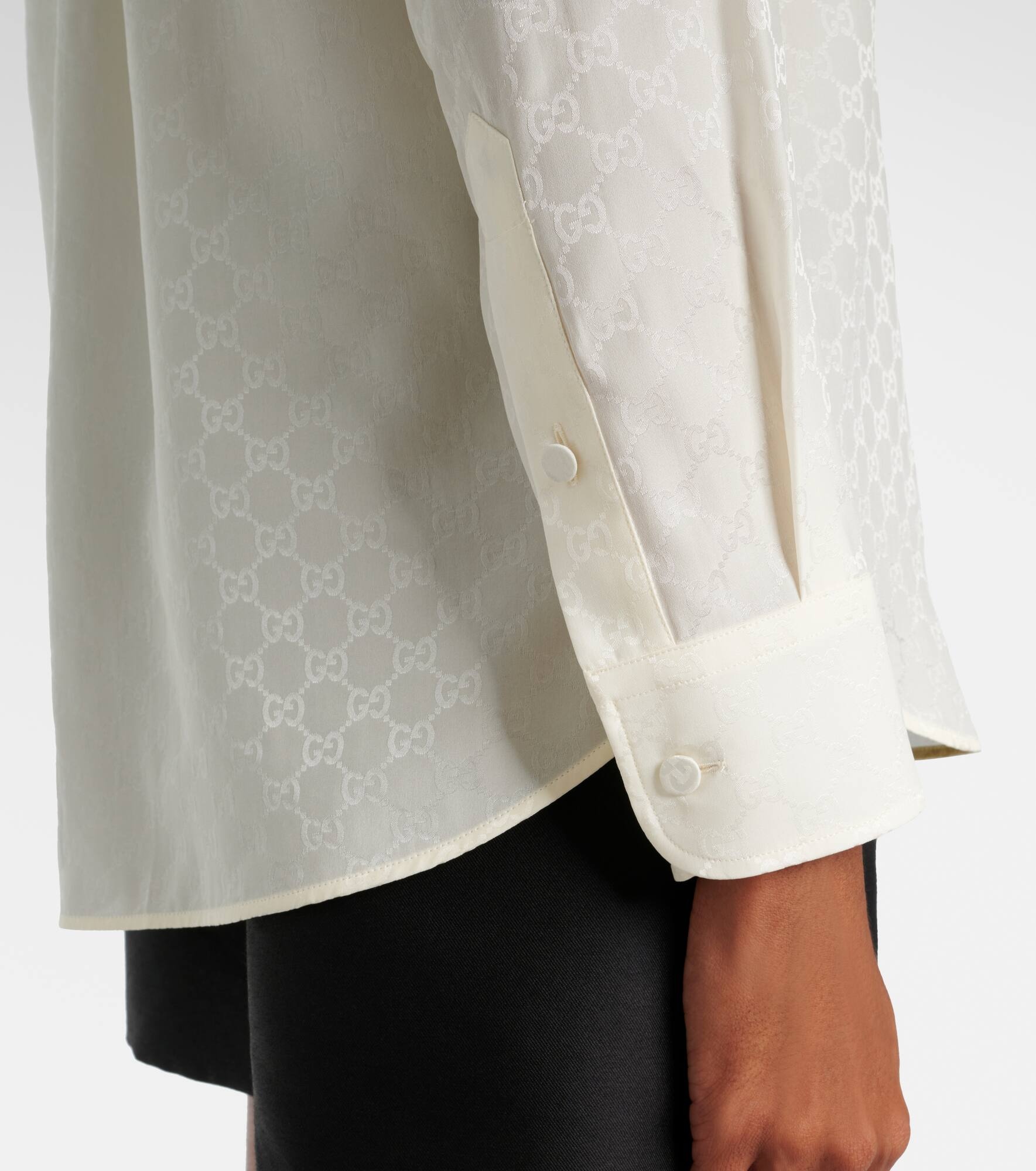GG silk crêpe shirt - 5
