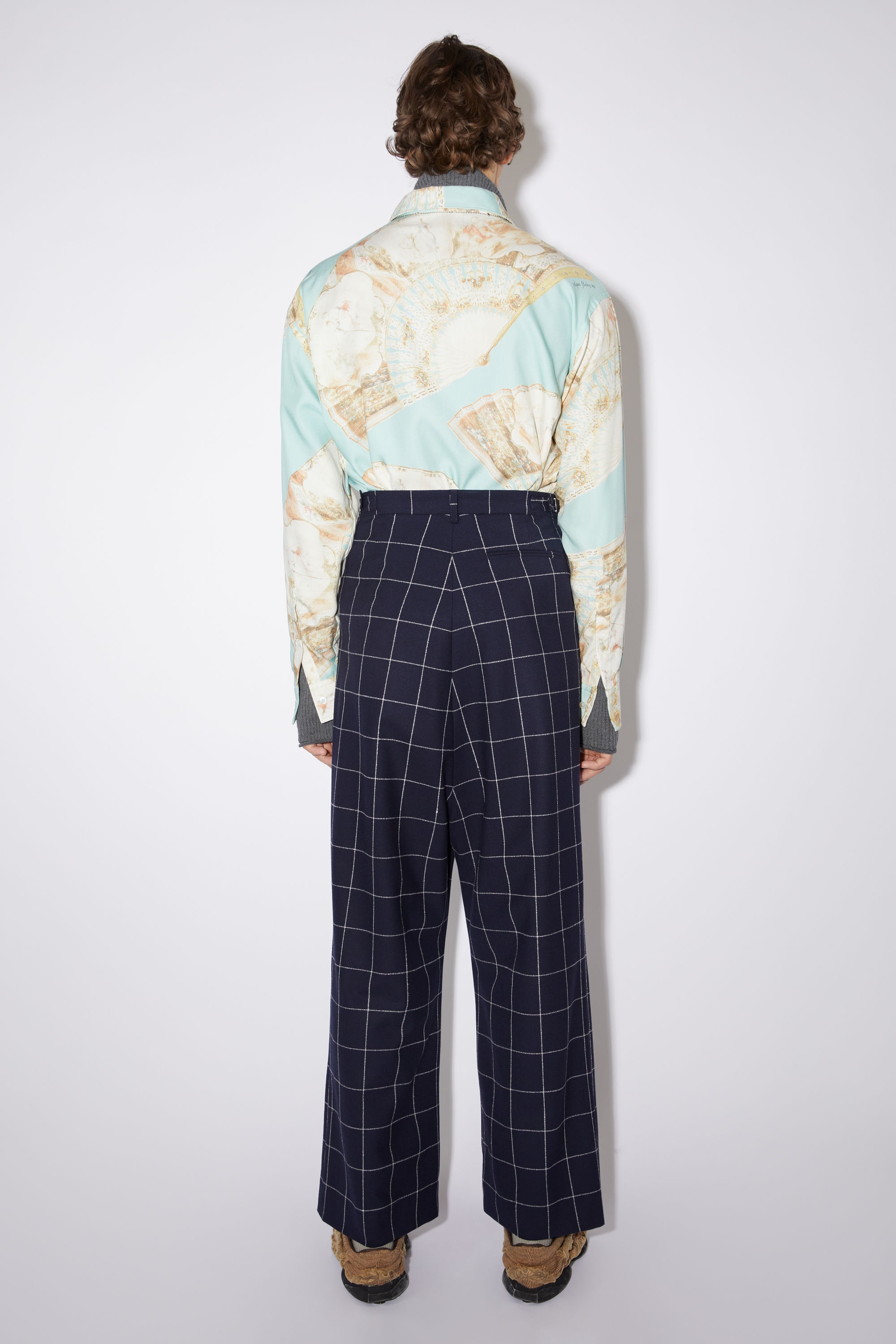 Casual suit trousers - Navy/white - 3