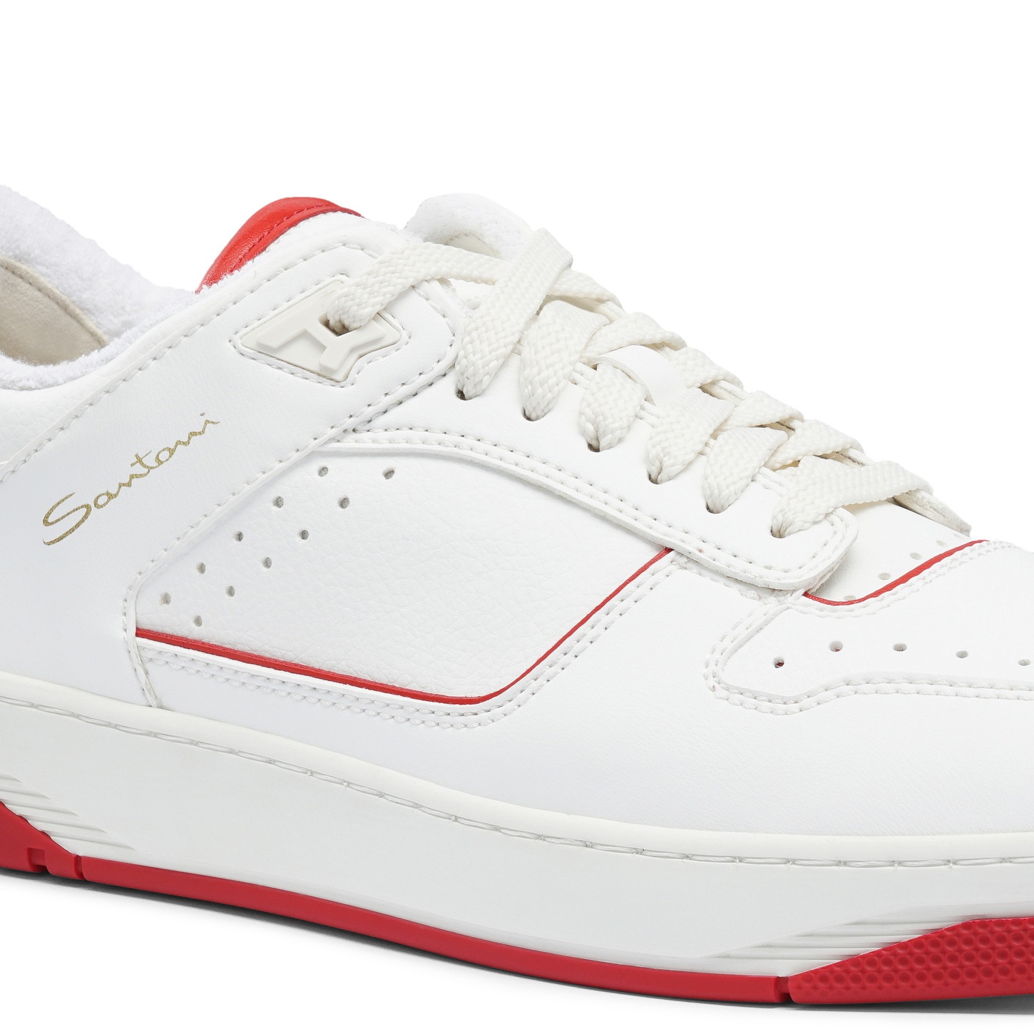 Men's white and red leather Sneak-Air sneaker - 6