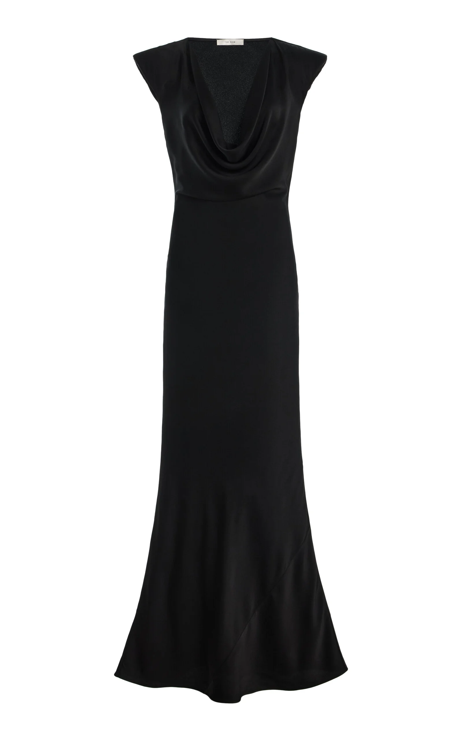 Tefra Draped Satin Gown black - 1