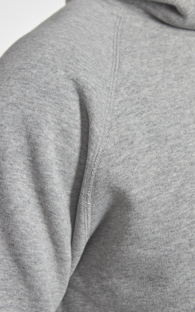 HOODED SWEATSHIRT GREY MELANGE - 6