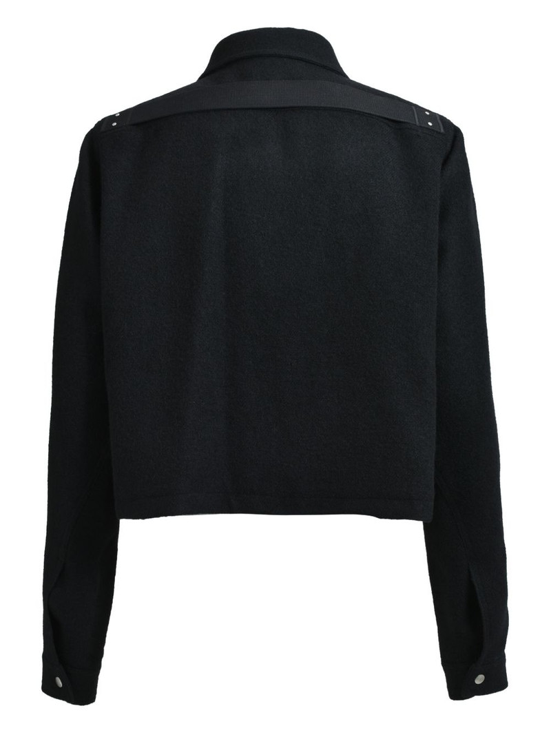 Rick Owens zip-up wool jacket outlook