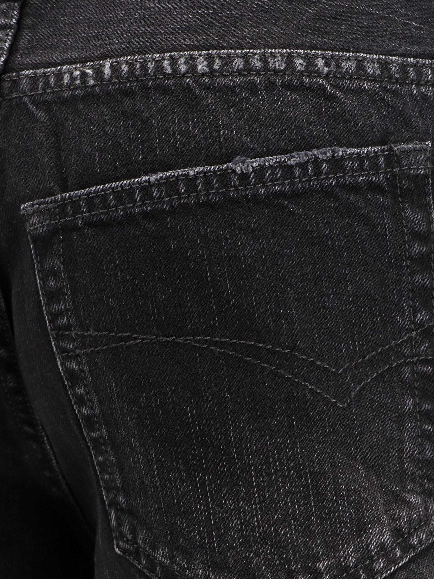 Wide Leg Black Denim Trousers - 3