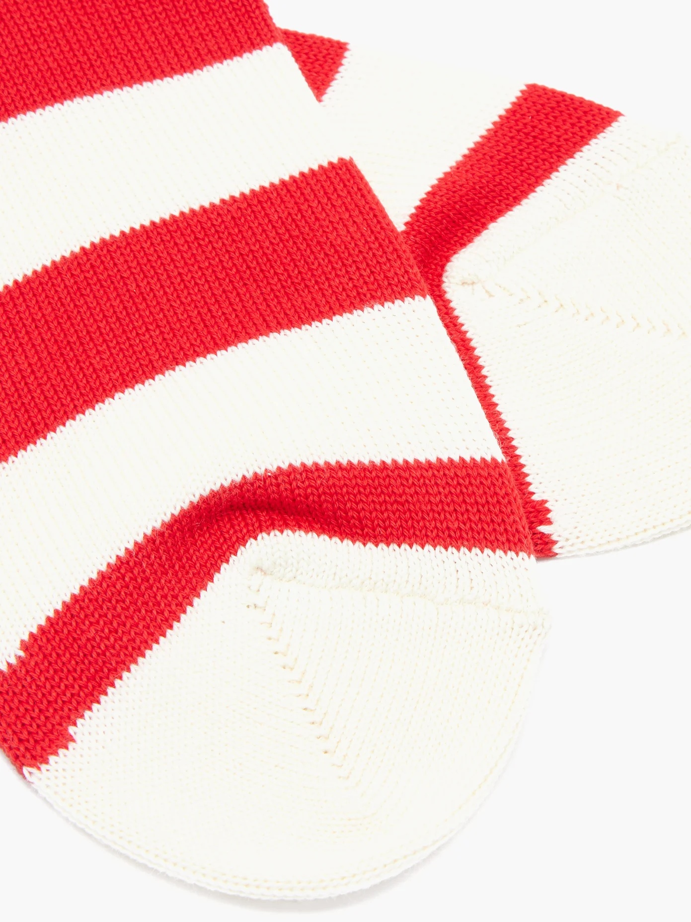 Cherry-logo striped cotton socks - 5