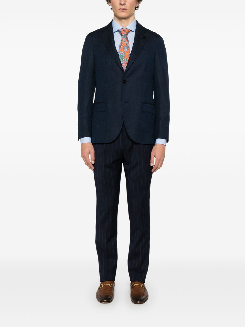 LARDINI brooch-detail blazer outlook