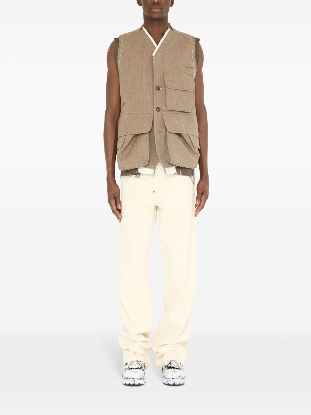 cargo wool vest - 2