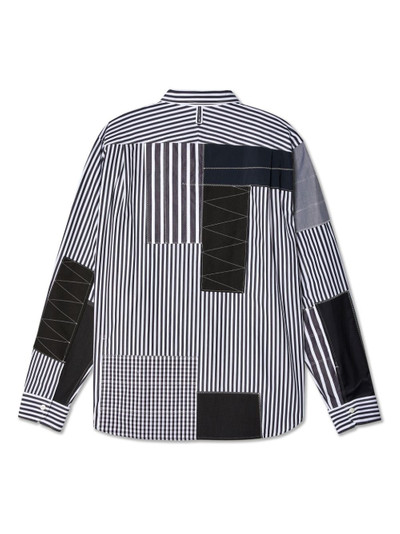 Junya Watanabe MAN patchwork striped cotton shirt outlook
