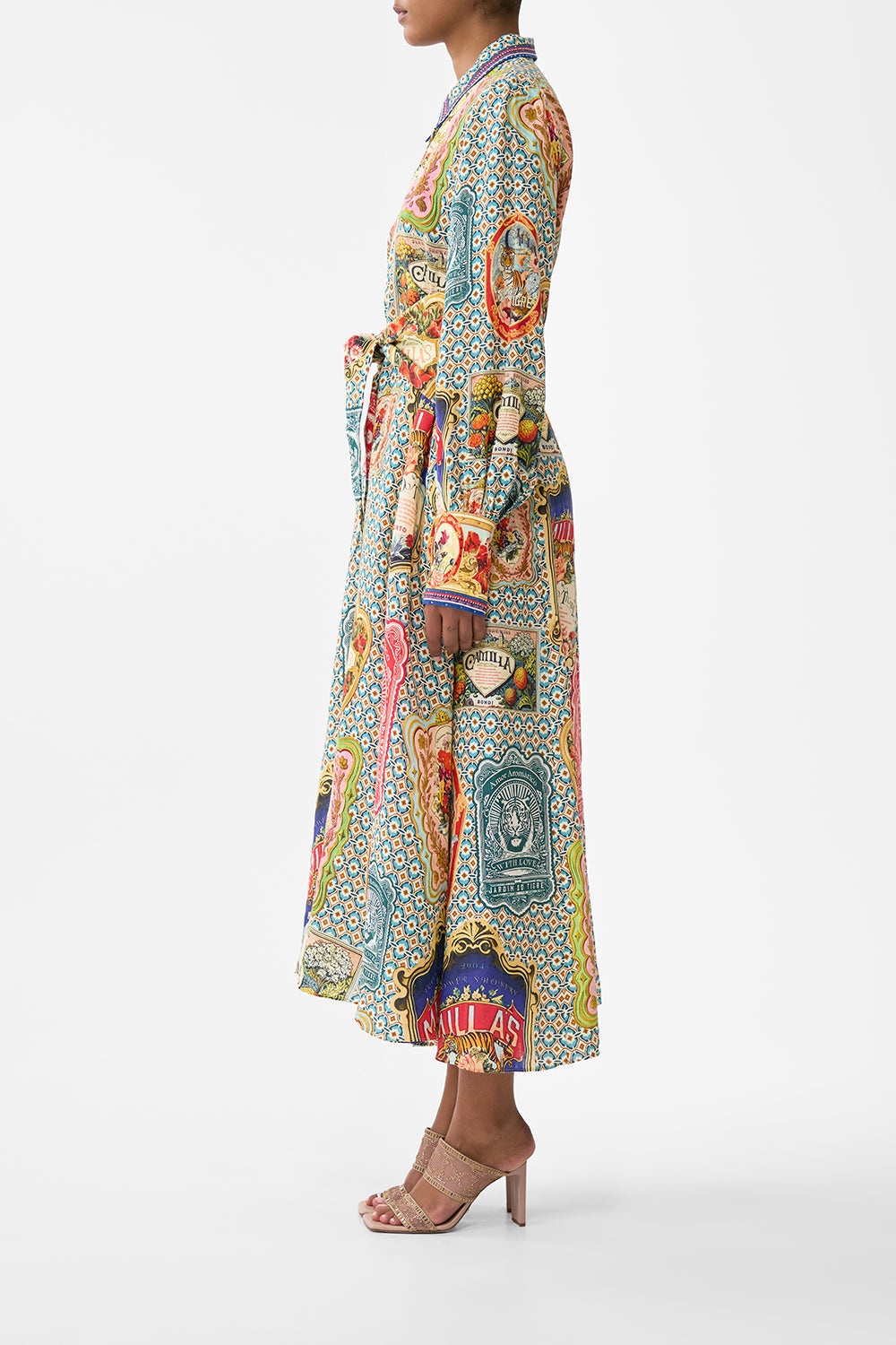 WAIST TIE SHIRT DRESS - 4
