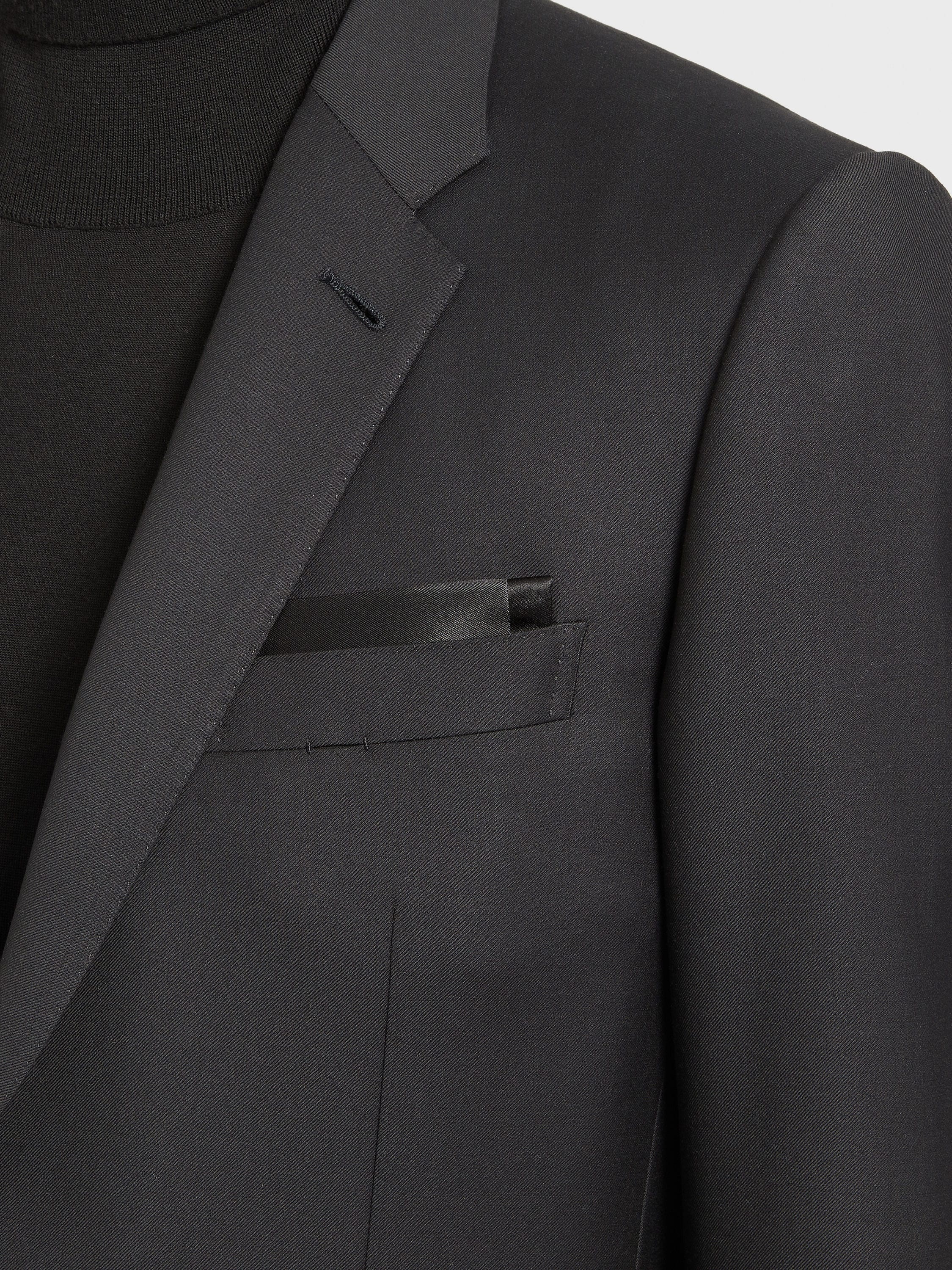BLACK SILK POCKET SQUARE - 3