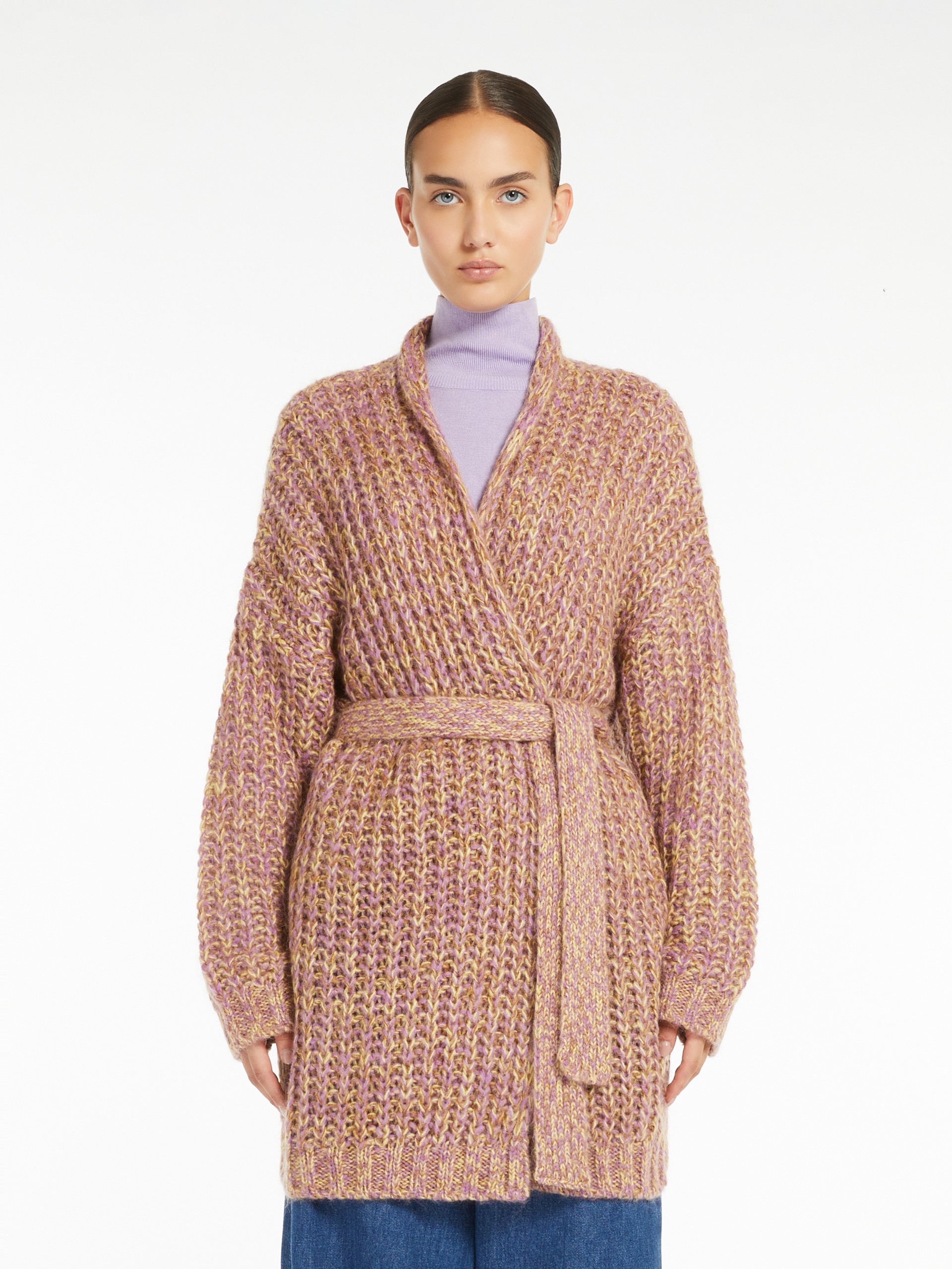 JOSEF Rib-knit mohair chiné cardigan - 3