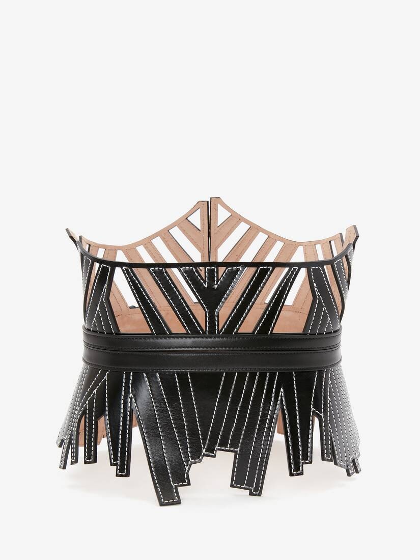 Cage Corset Belt in Black - 2