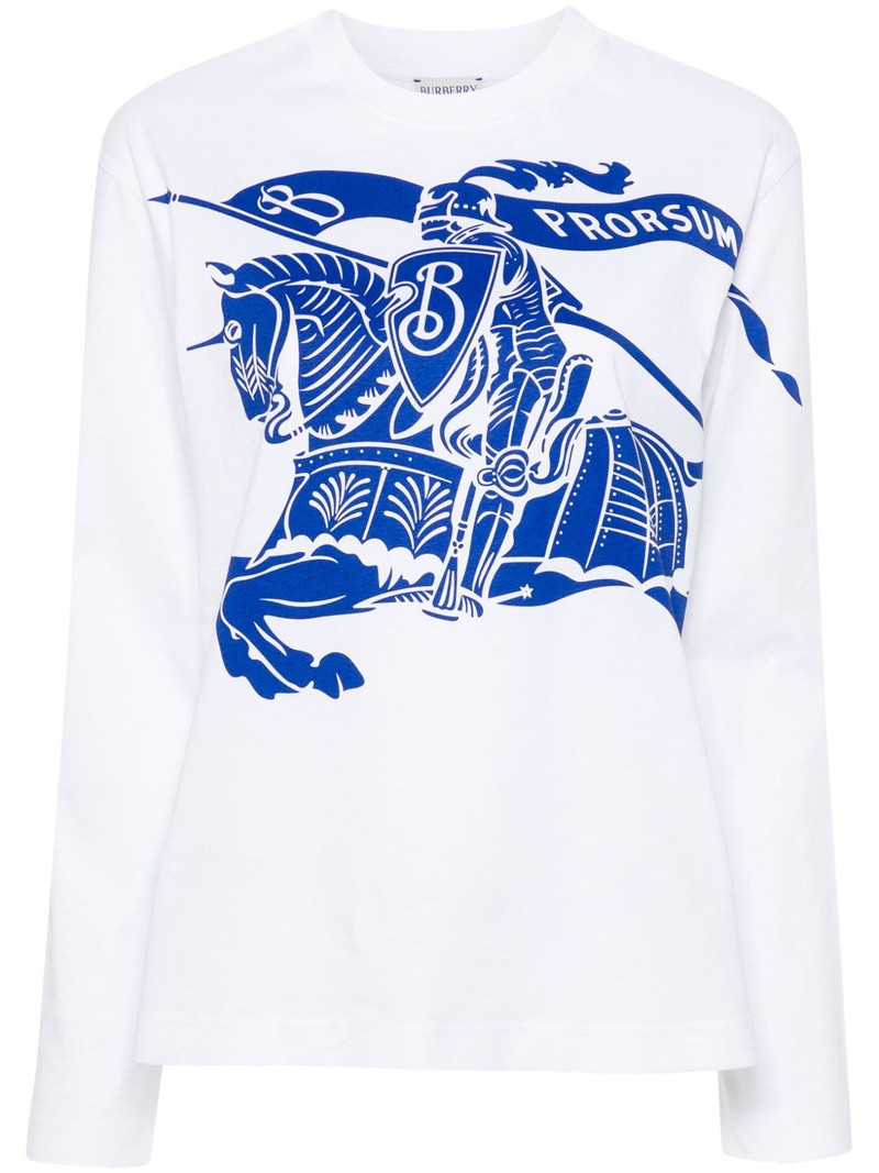 Equestrian Knight-motif cotton T-shirt 1
