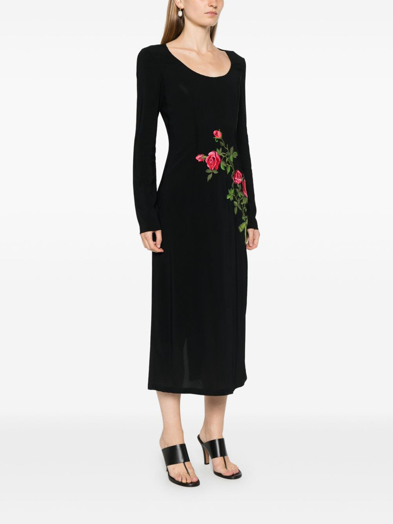 floral-embroidered midi dress 3