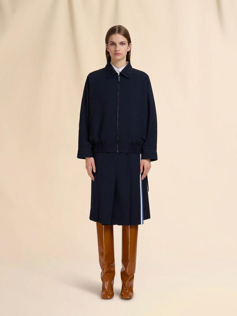 Marni DEEP BLUE WOOL BARACUTA JACKET WITH MARNI SYMBOL outlook
