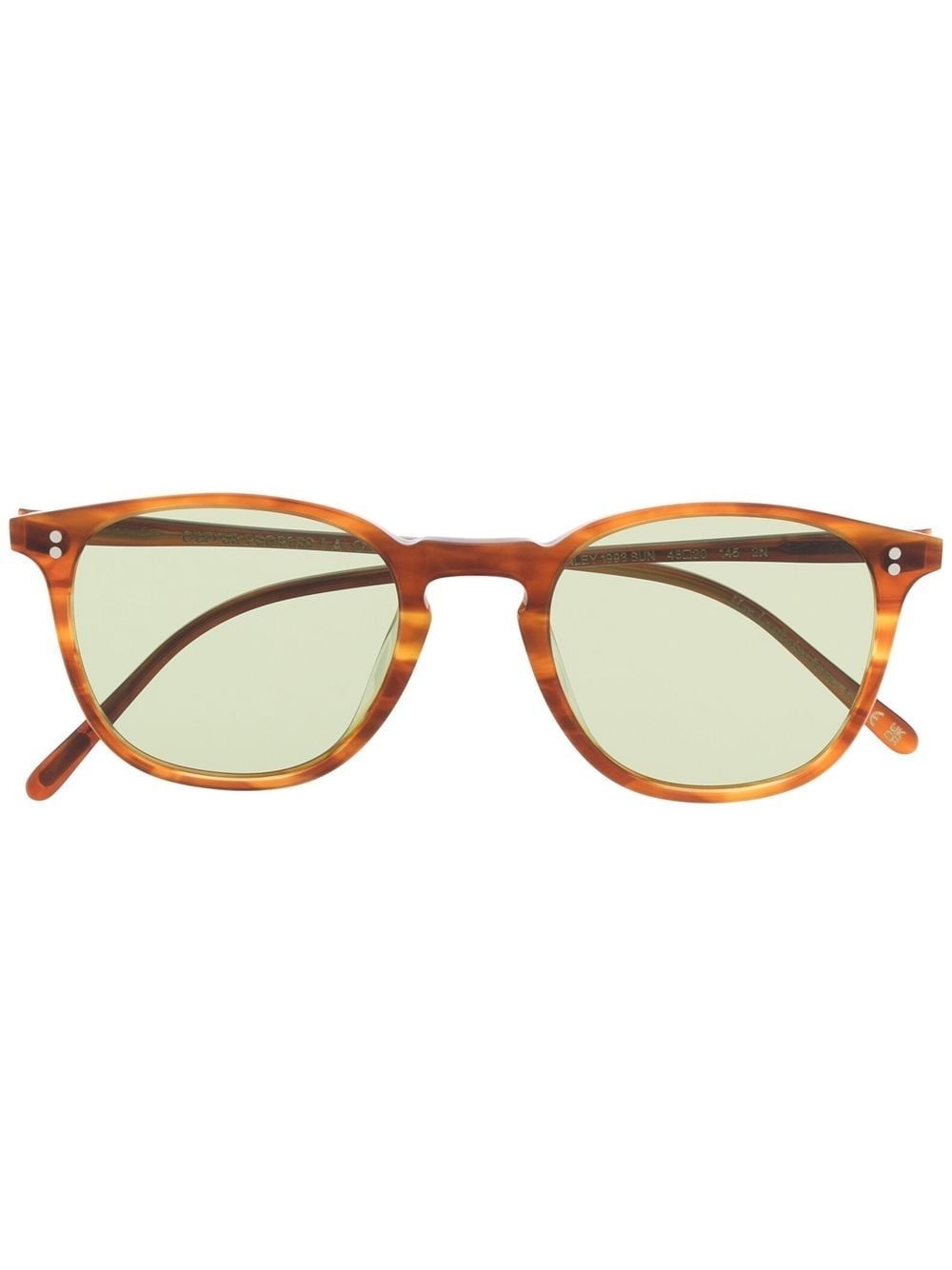 tortoiseshell-effect round-frame sunglasses - 1