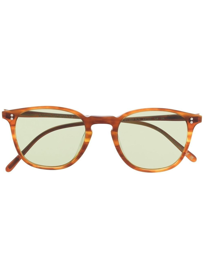 tortoiseshell-effect round-frame sunglasses 1