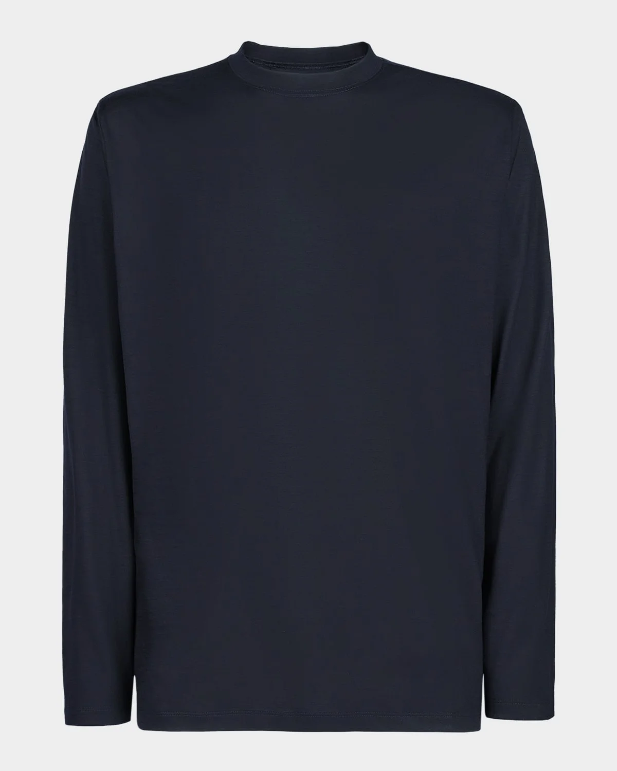 Men's Easy-Care Wool Jersey Long-Sleeve T-Shirt - 1