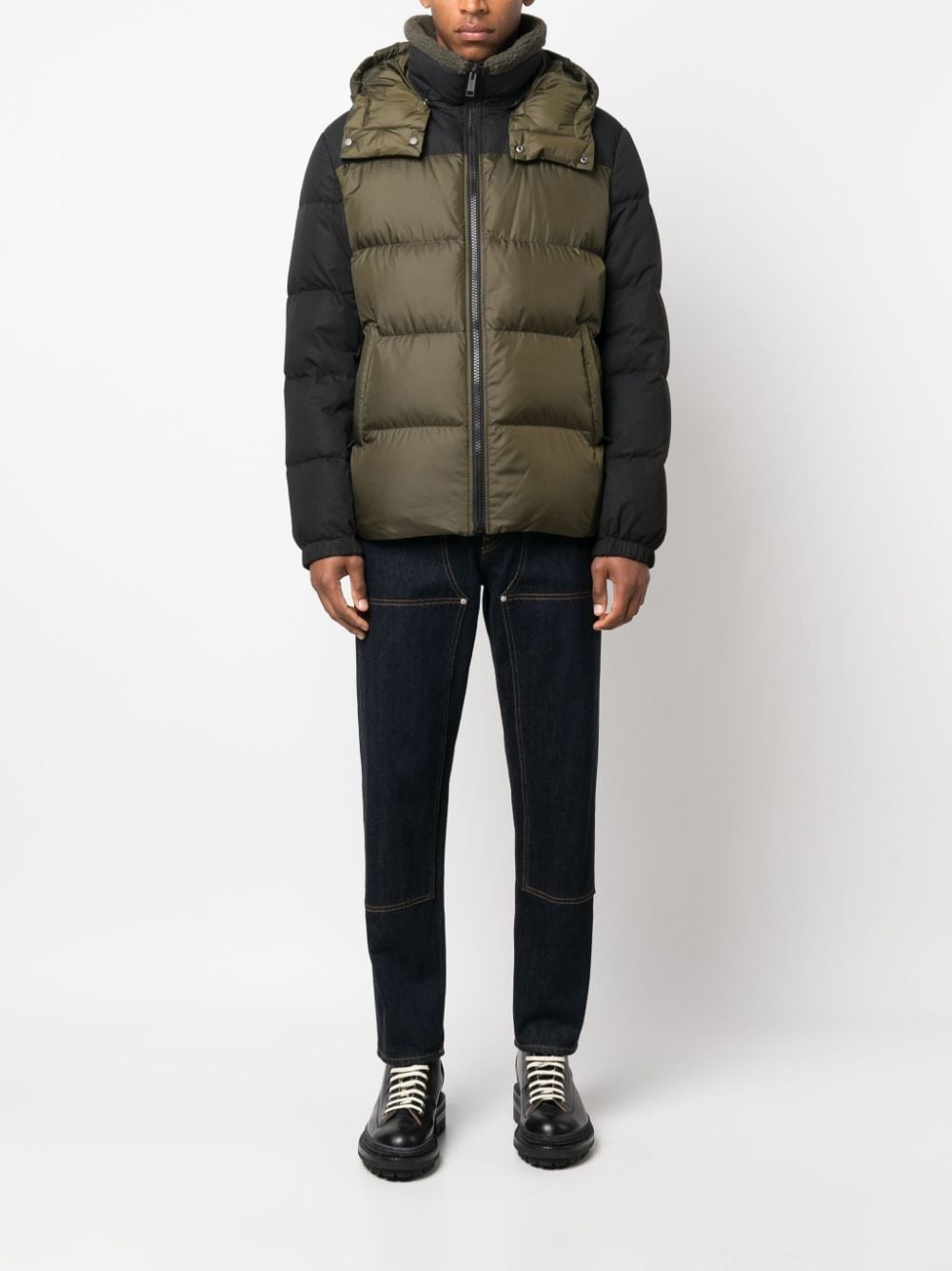 detachable-hood down jacket - 2