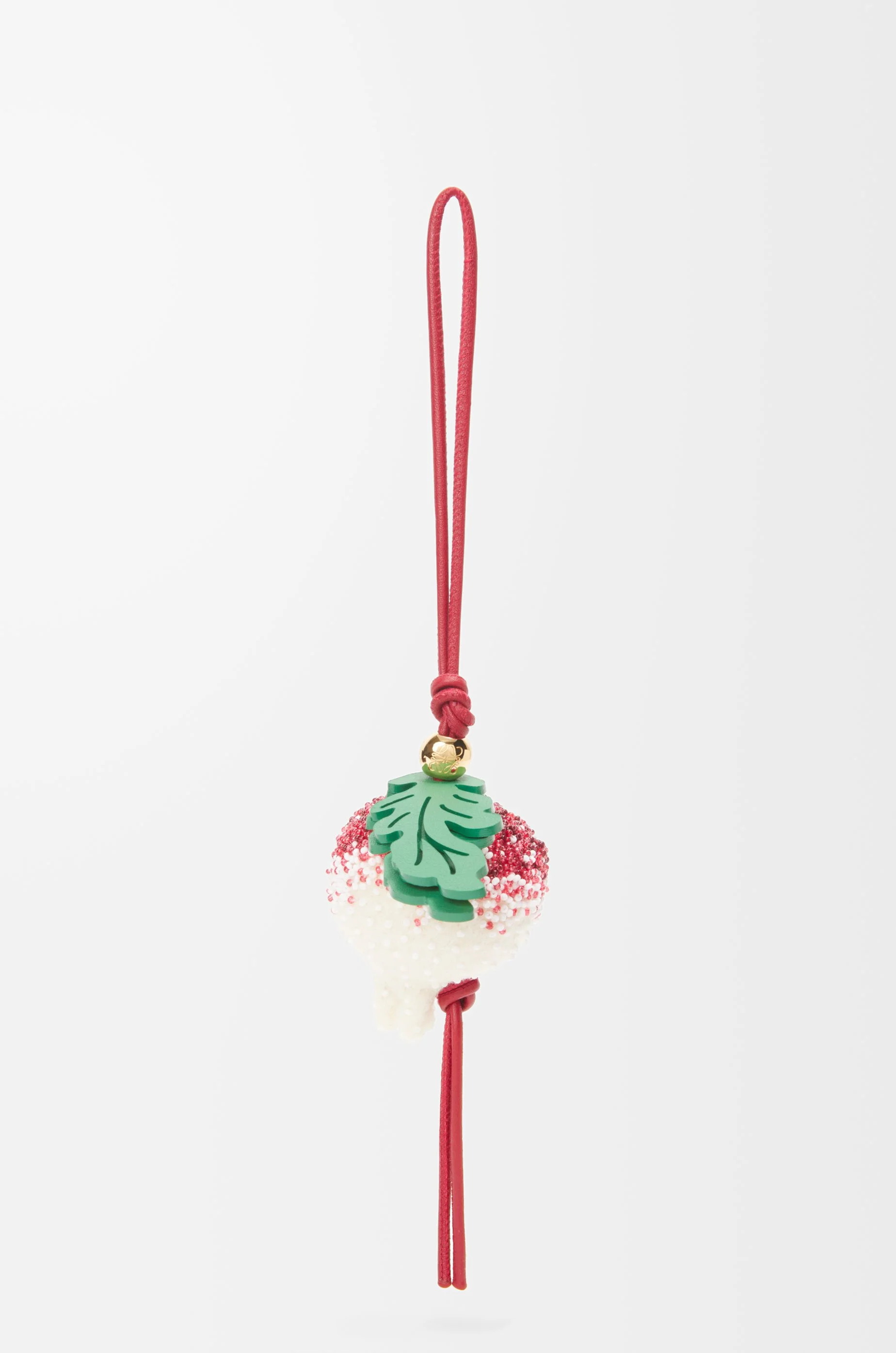 Radish charm in beaded felt - 1