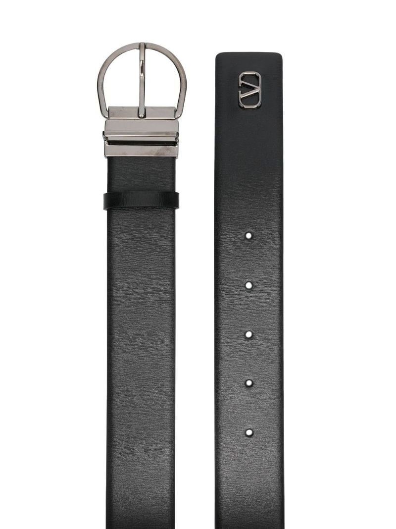 V-logo buckled belt - 2